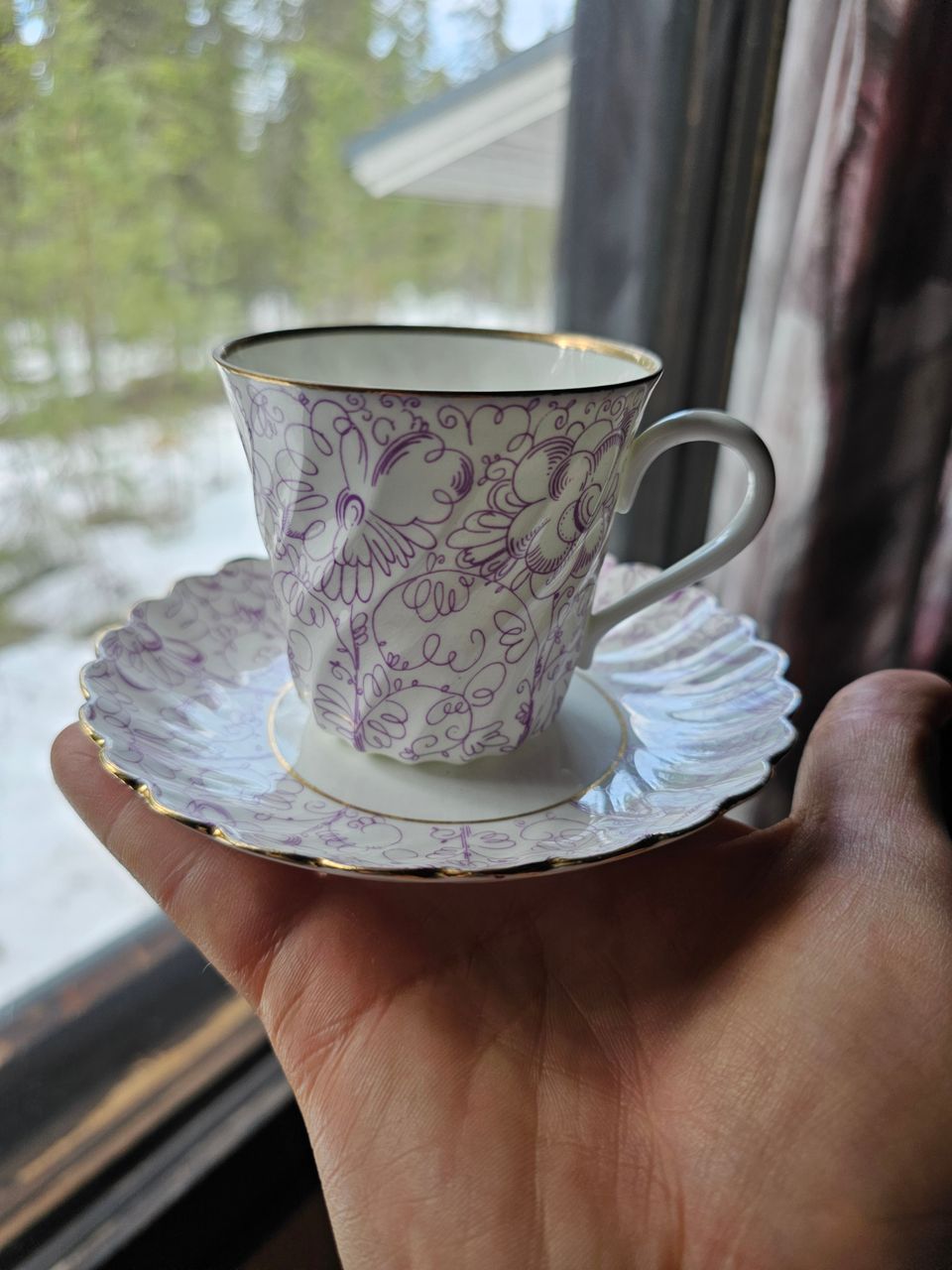 Lomonosov kaunis posliini kahvikuppi