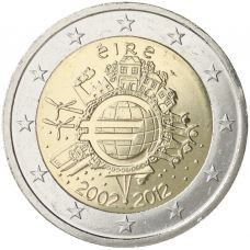 Irlannin 2 euron erikoiskolikko Euro 10 v.