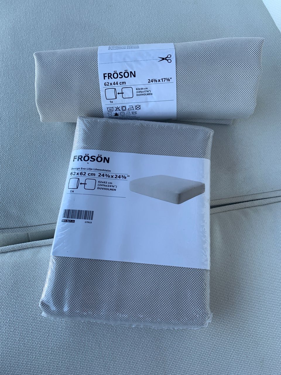 Ikea Frösön tyynynpäälliset beige
