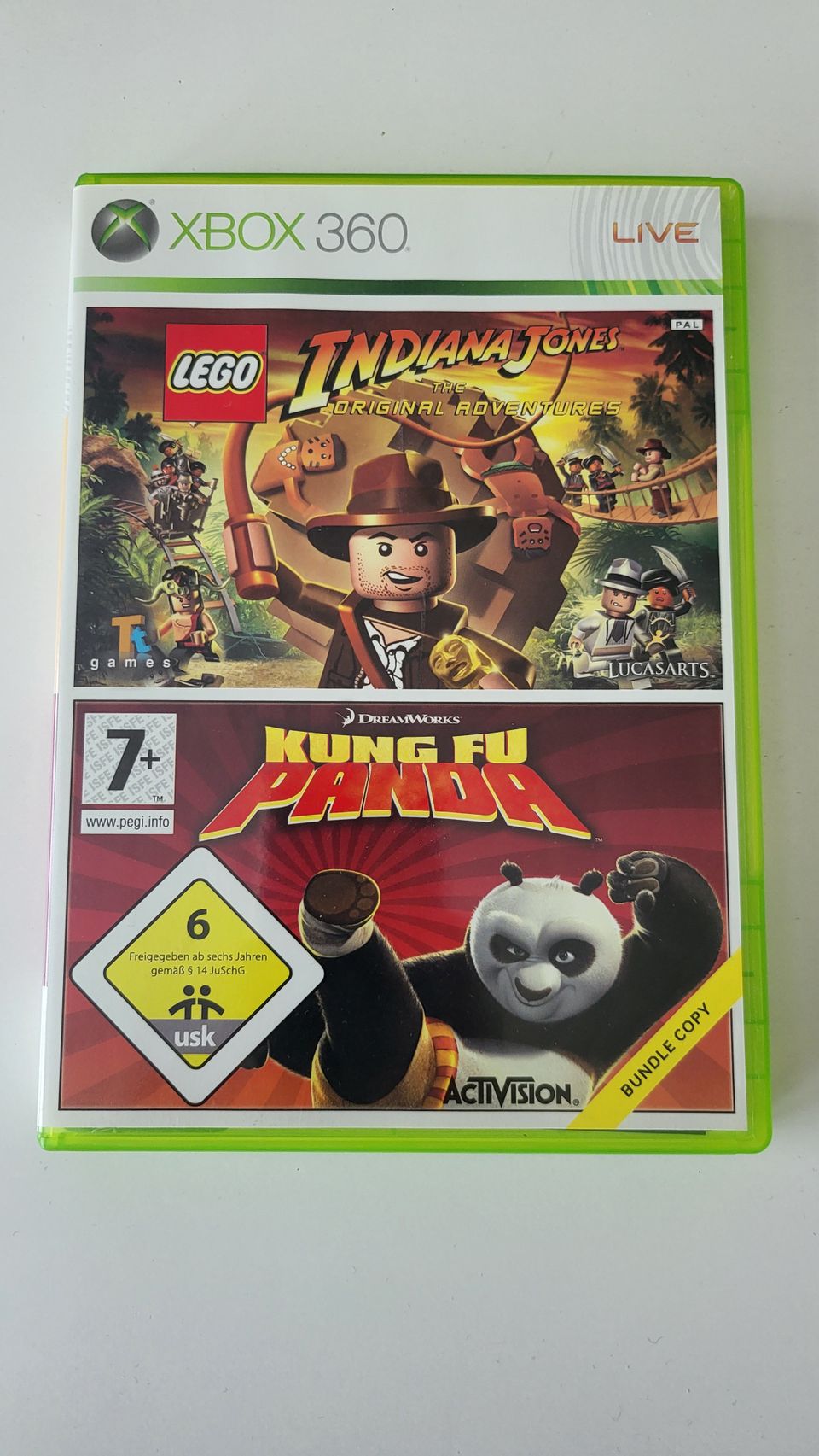 Xbox 360 Kungfu panda & Indiana Jones