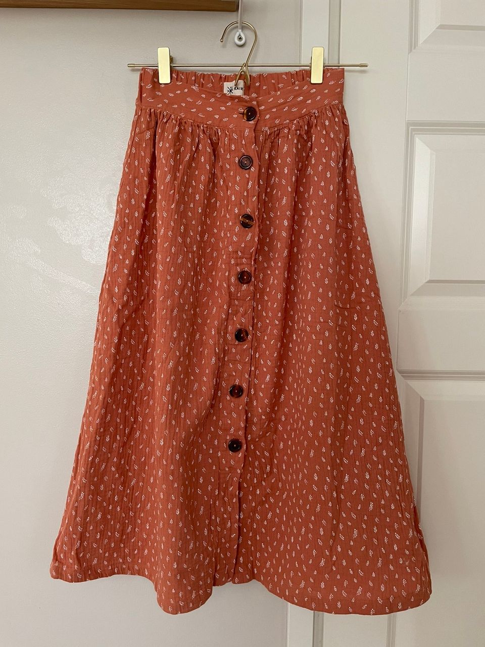 Kaiko Button Skirt, oranssi, XS