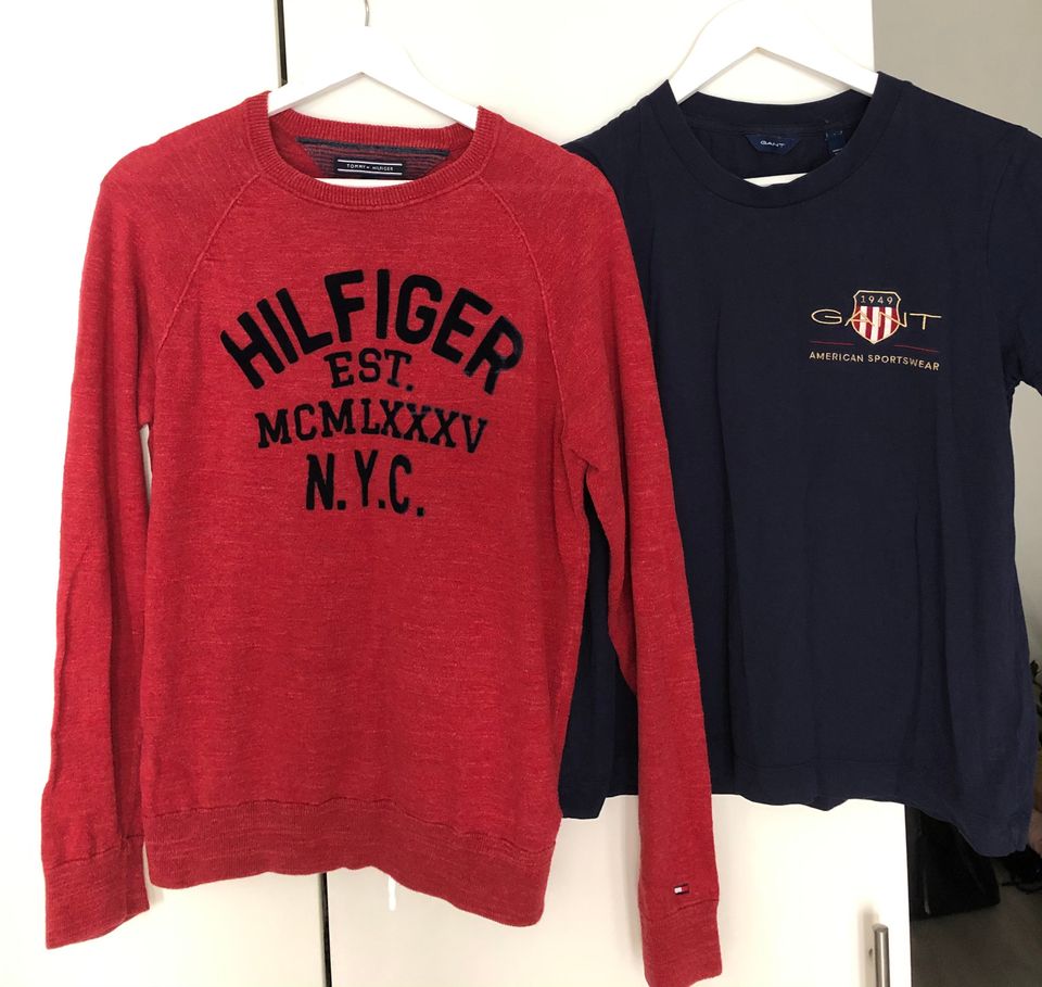 S Gant t-paita ja T.Hilfiger pitkähihainen