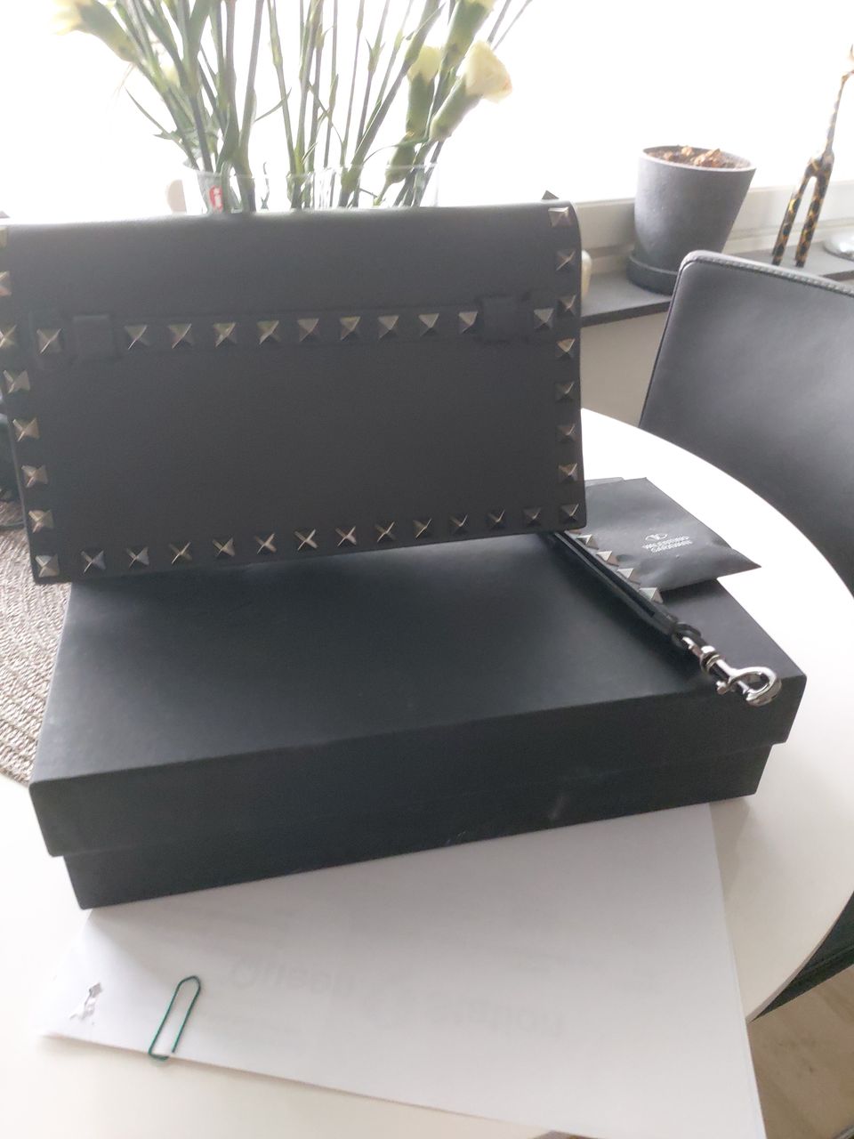 Valentino Garavani Rockstud Braclet Flap Clutch