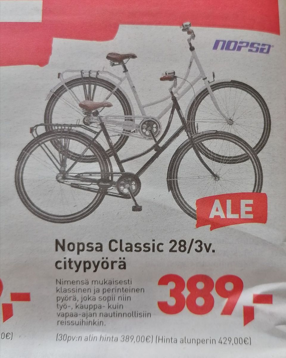 Myydään naisten pyörä