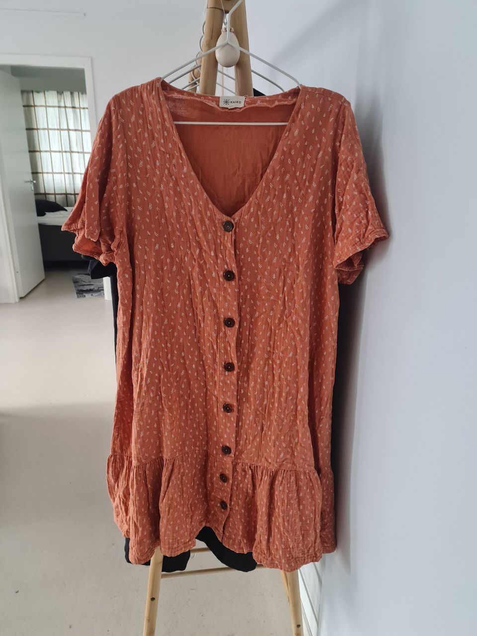 Kaiko FRILL BUTTON DRESS koko L