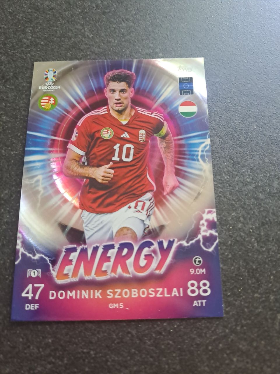 DOMINIK SZOBOSZLAI TOPPS MATCH ATTAX UEFA EURO 2024 ENERGY CARD GM 5