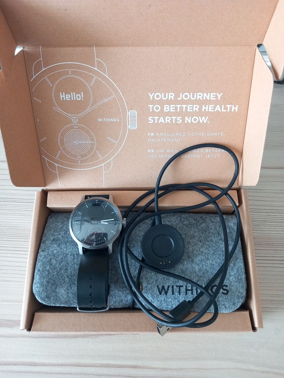 Withings Scanwatch 42 mm älykello, musta