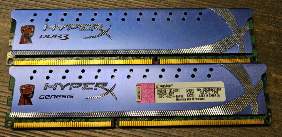 HyperX 2x4Gb DDR3 1600MHz