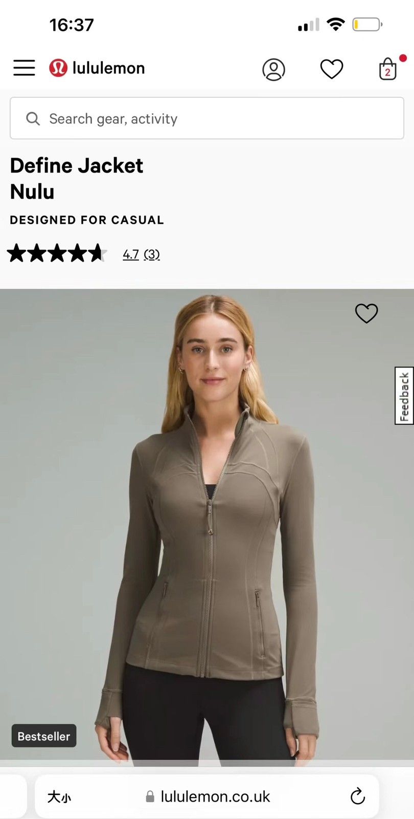 lululemon define nulu jacket koko 8