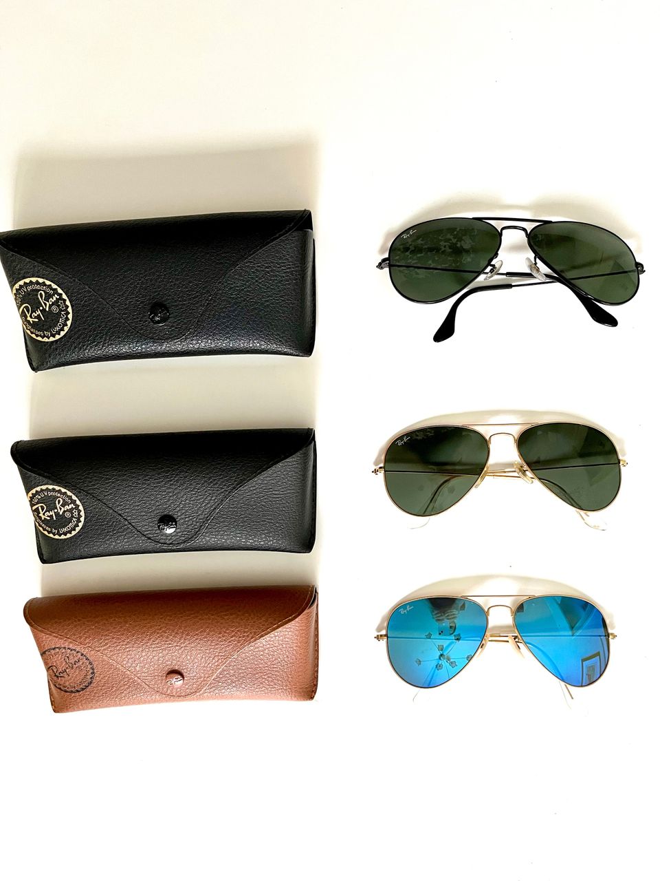 Rayban pilot lasit (3 eri vaihtoehtoa, 40€/kpl)