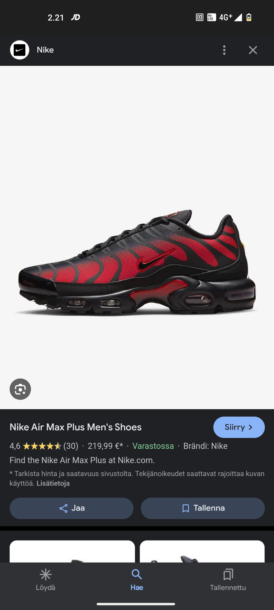 Ostetaan Nike Air Max plus tn kengät värillä ei ole väliä