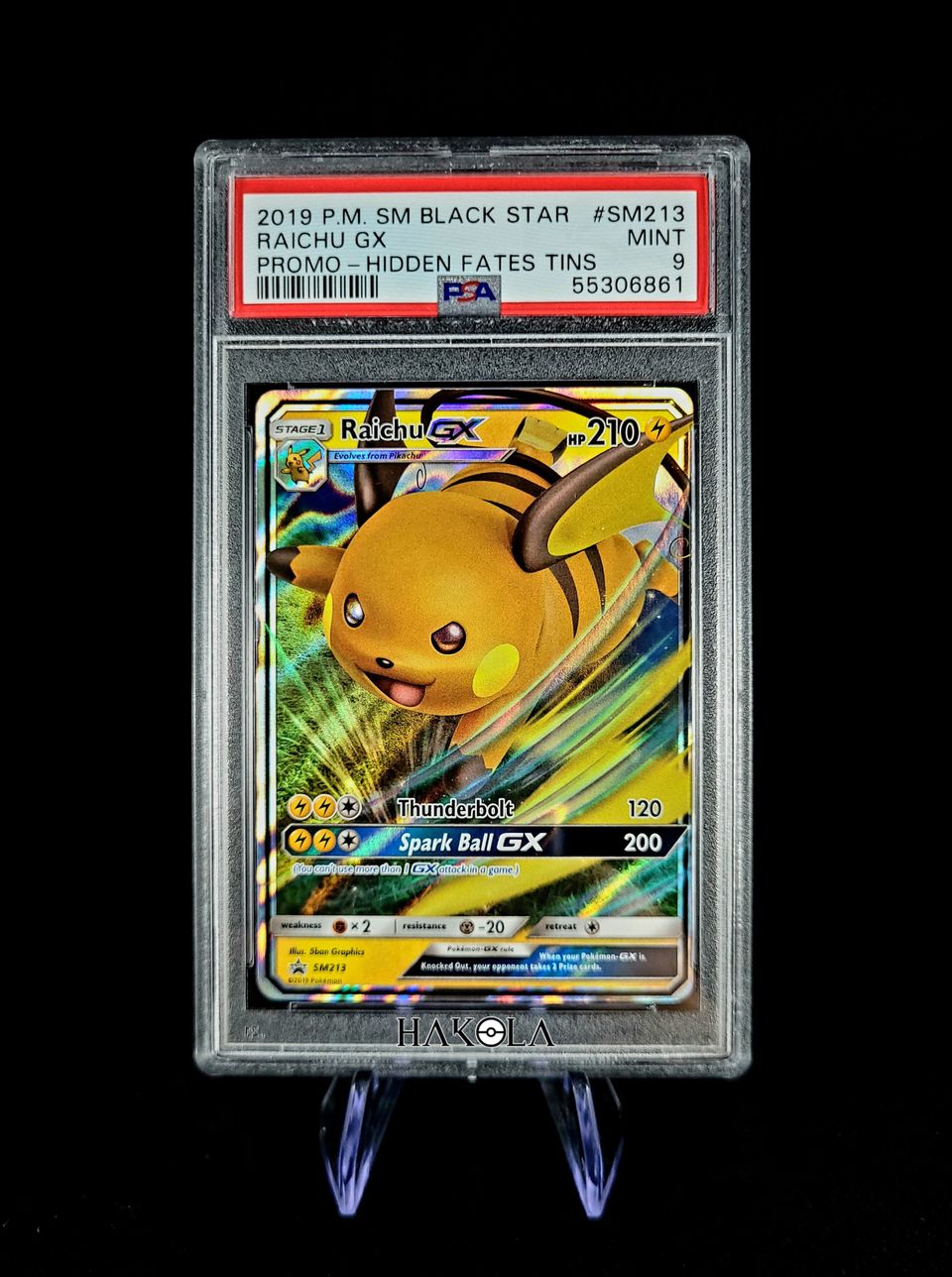 Raichu GX Pokemon PSA 9