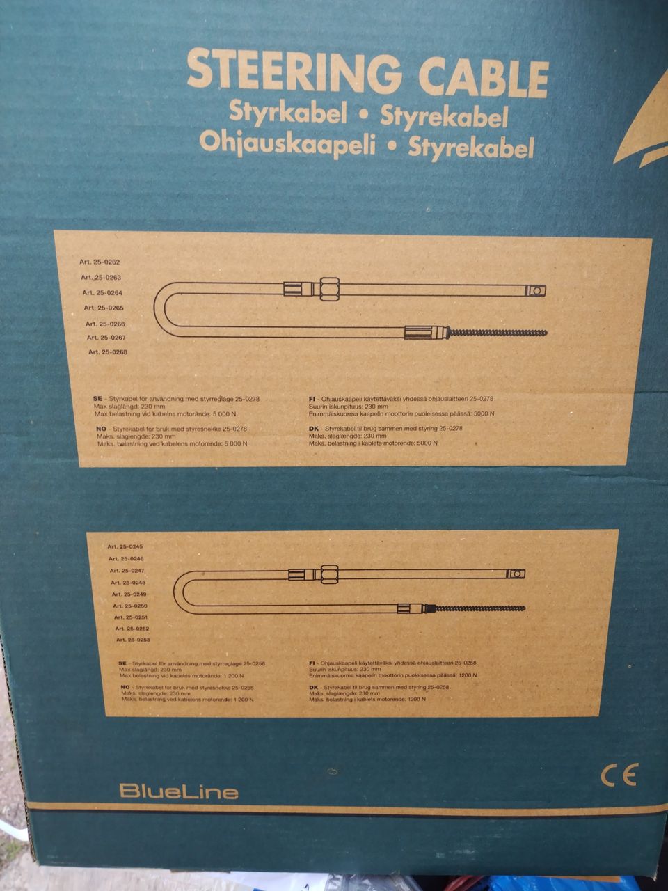 Ohjauskaapeli ultraflex 2,75m