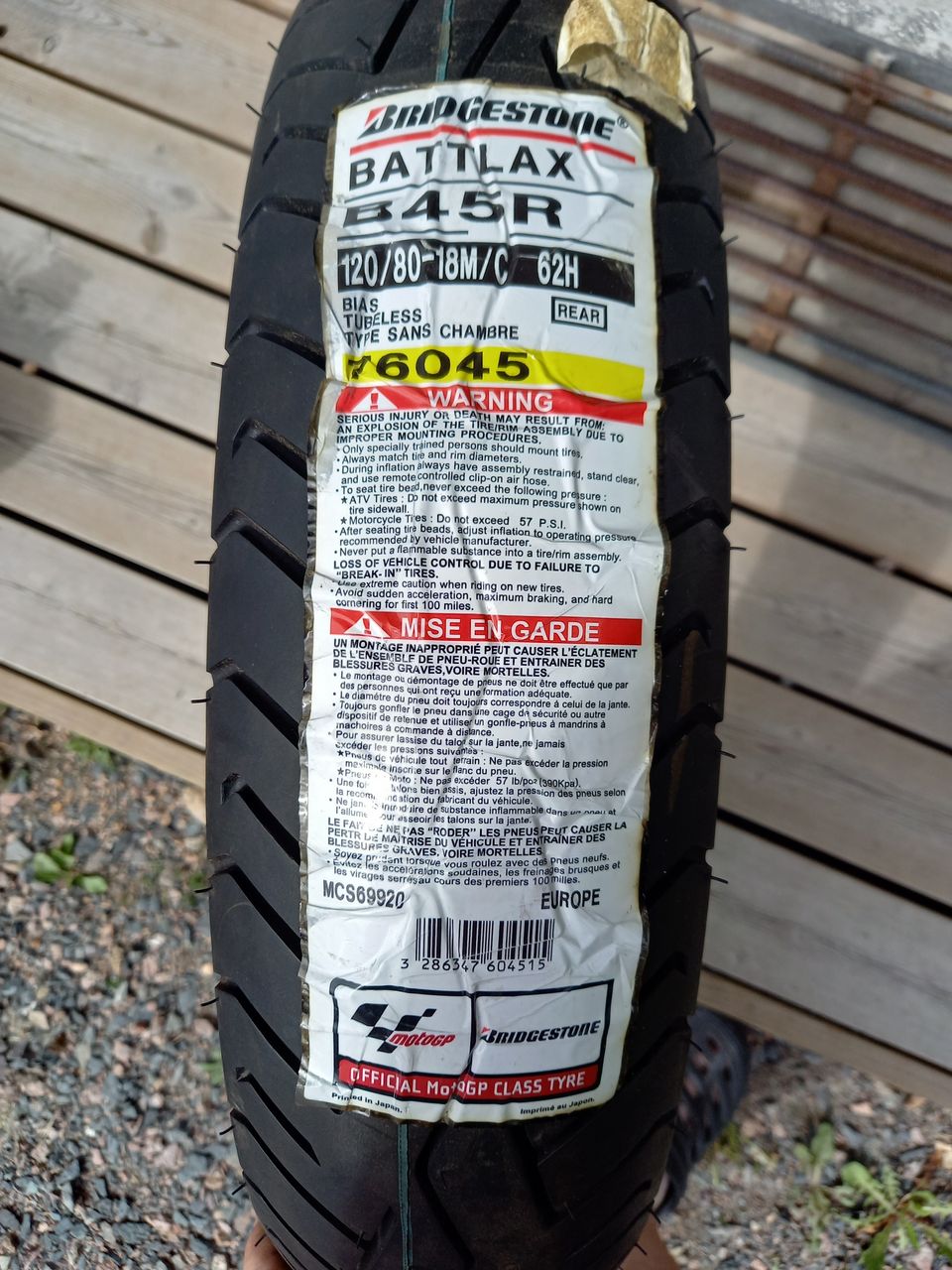 Bridgestone Battlax takarengas 120/80/18