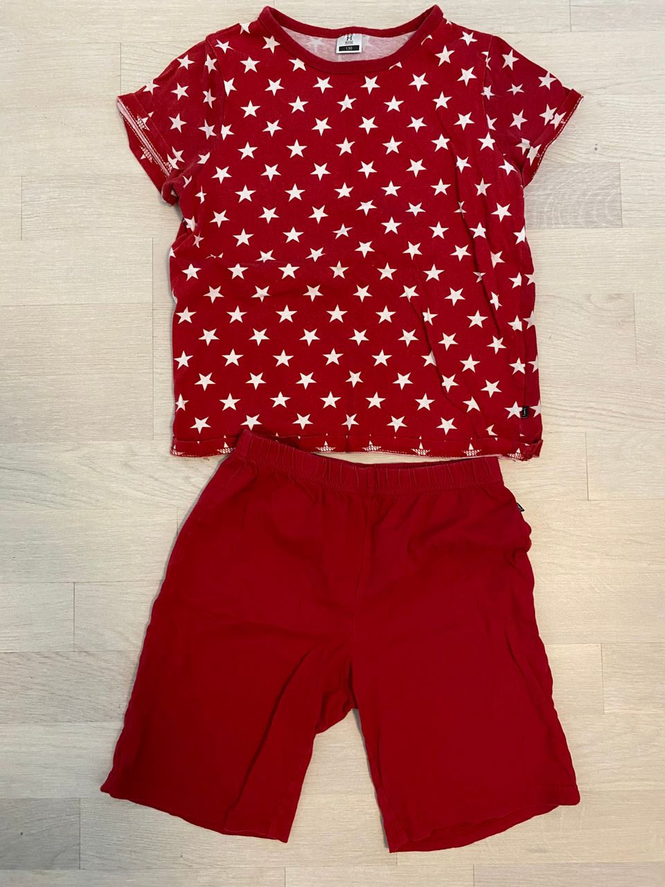 Tyttöjen shortsipyjama 130 cm