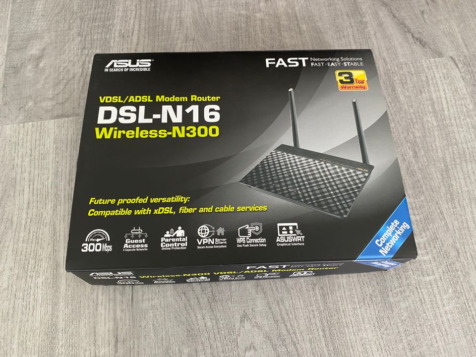 ADSL/VDSL modeemi ja reititin ASUS DSL-N16 Wireless-N300