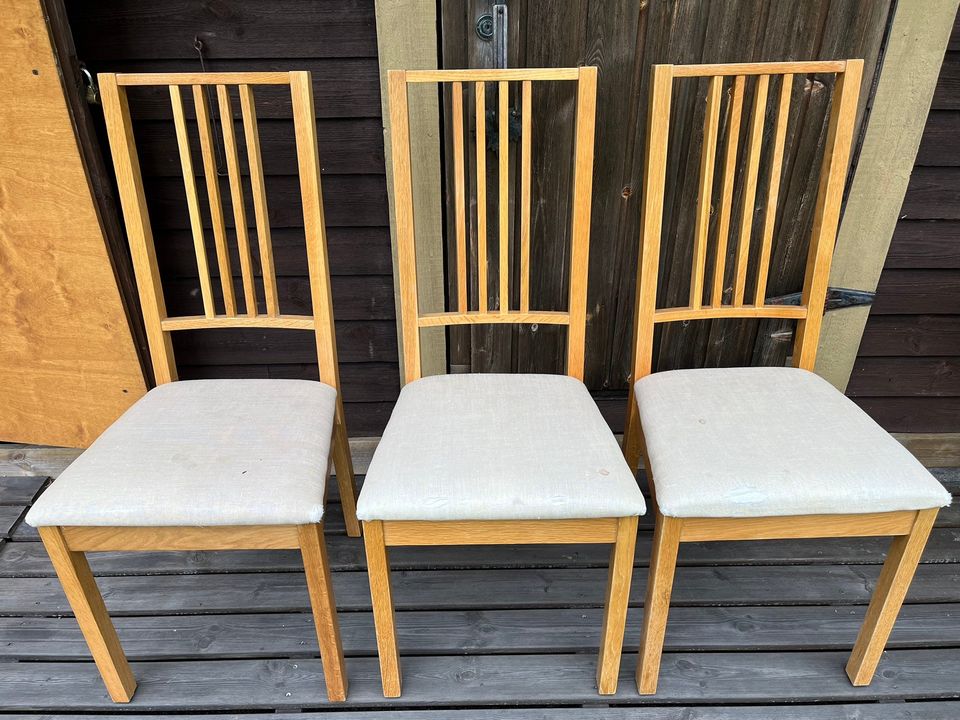 Tammipuiset tuolit 3kpl