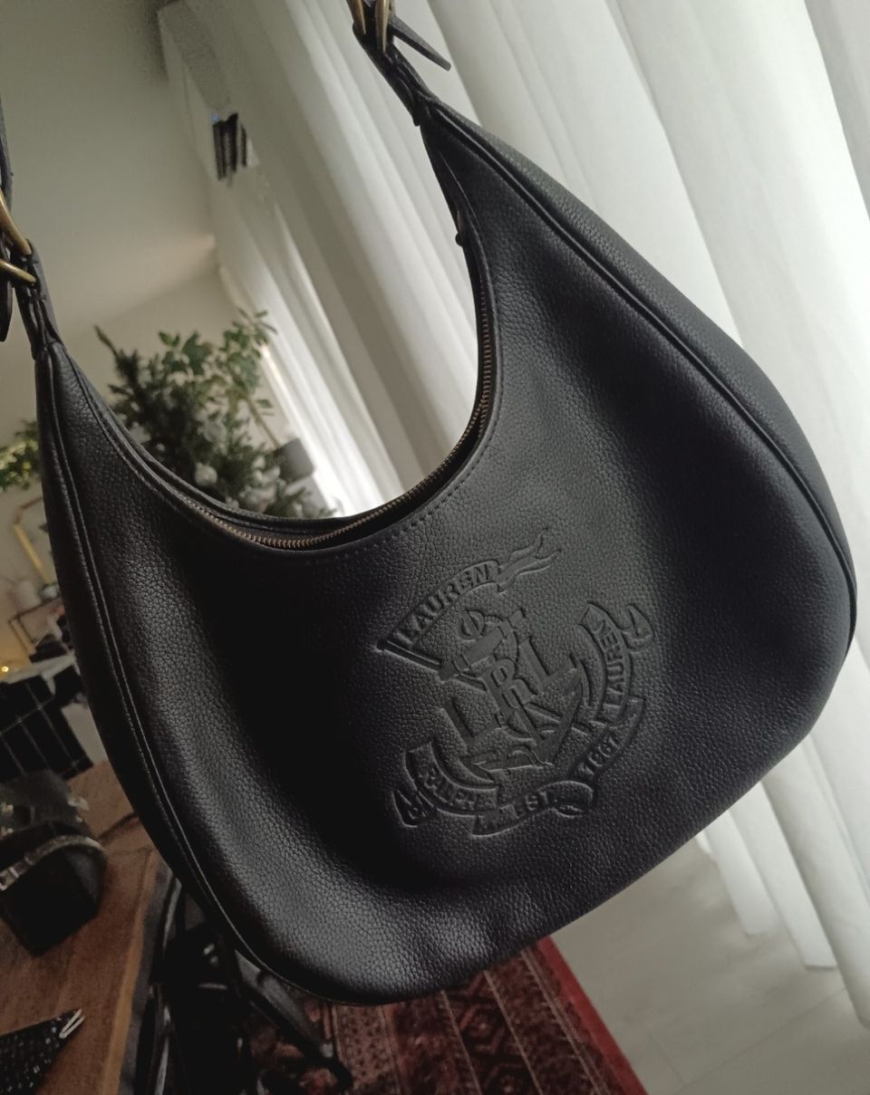 Ralph Lauren Huntley leather Hobo laukku