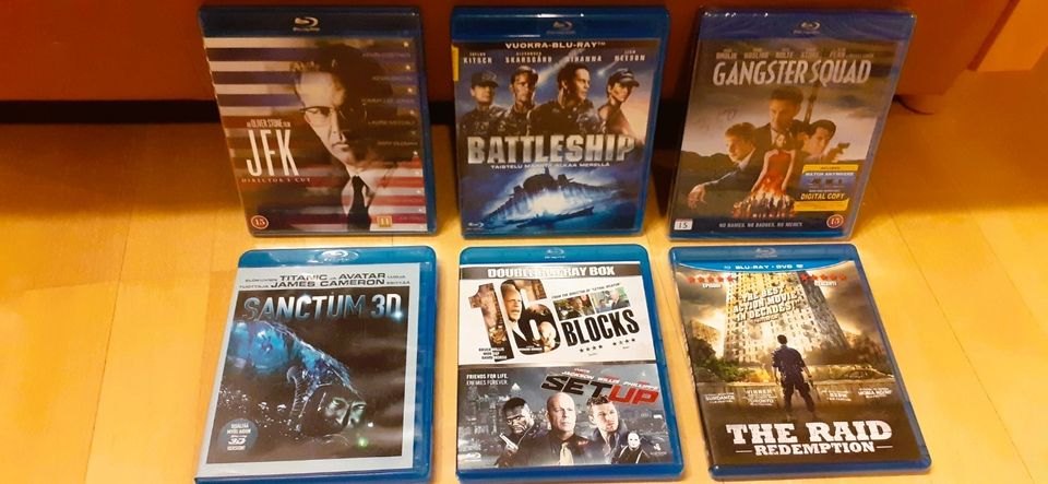 Blu-ray Elokuvia JFK,Bourne,Casablanca,Bodom yms