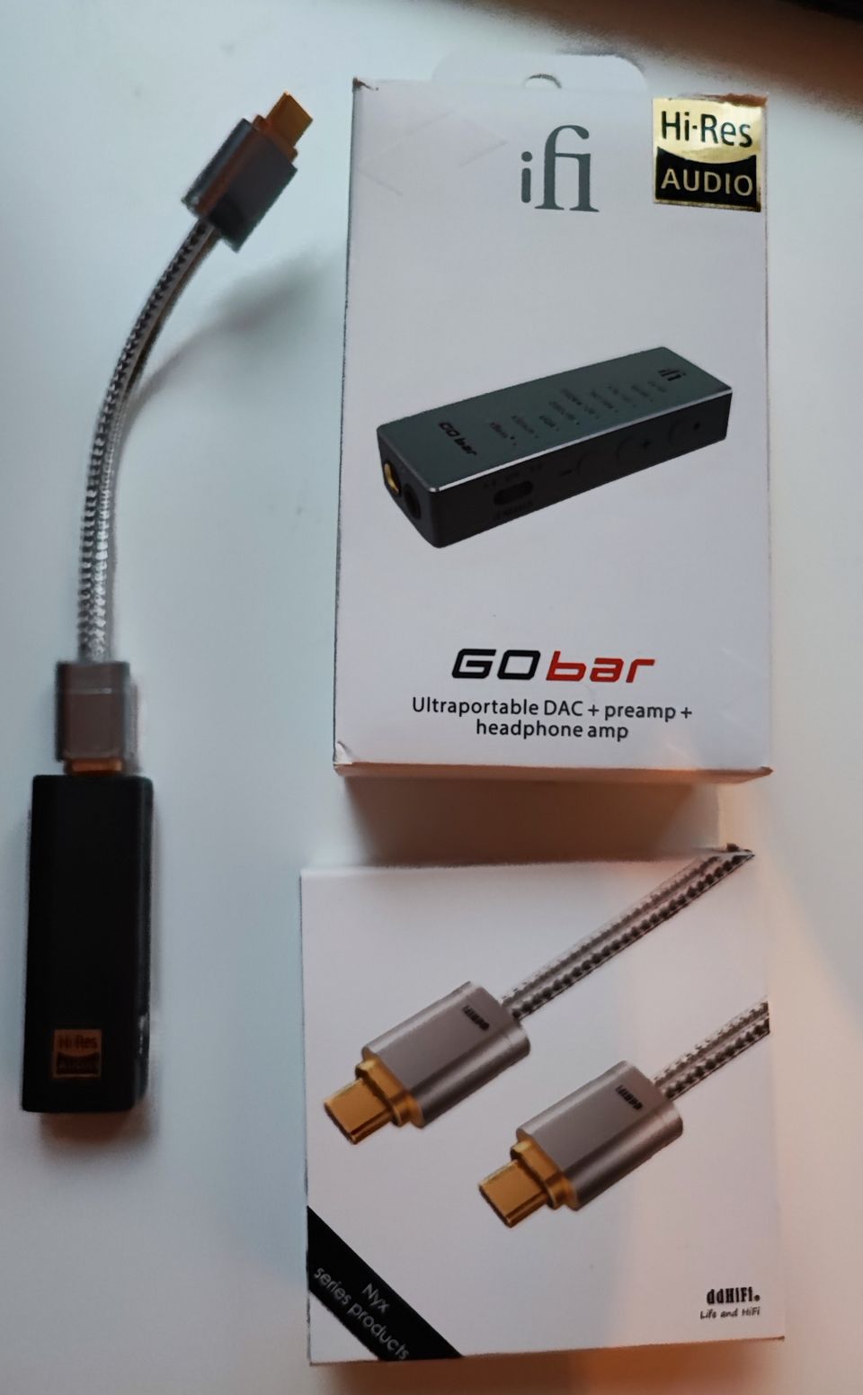 iFi Go Bar + ddHifi TC9S upgrade cable