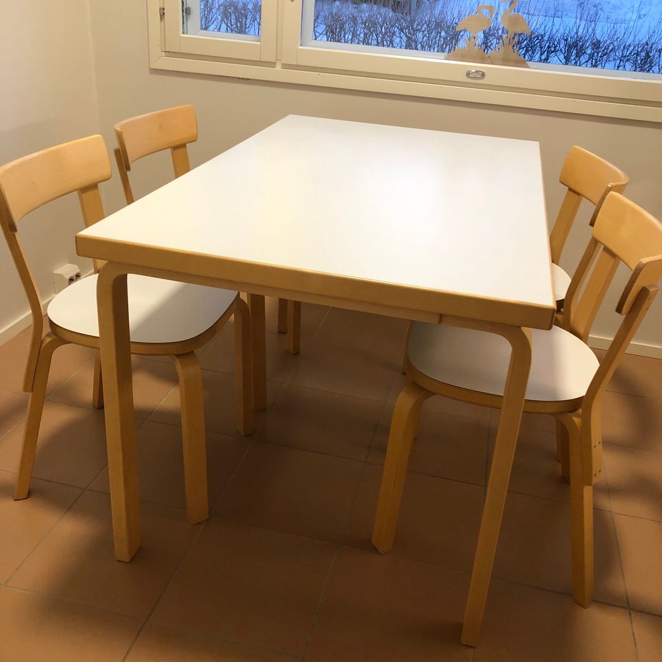 Artek pöytä ja neljä tuolia
