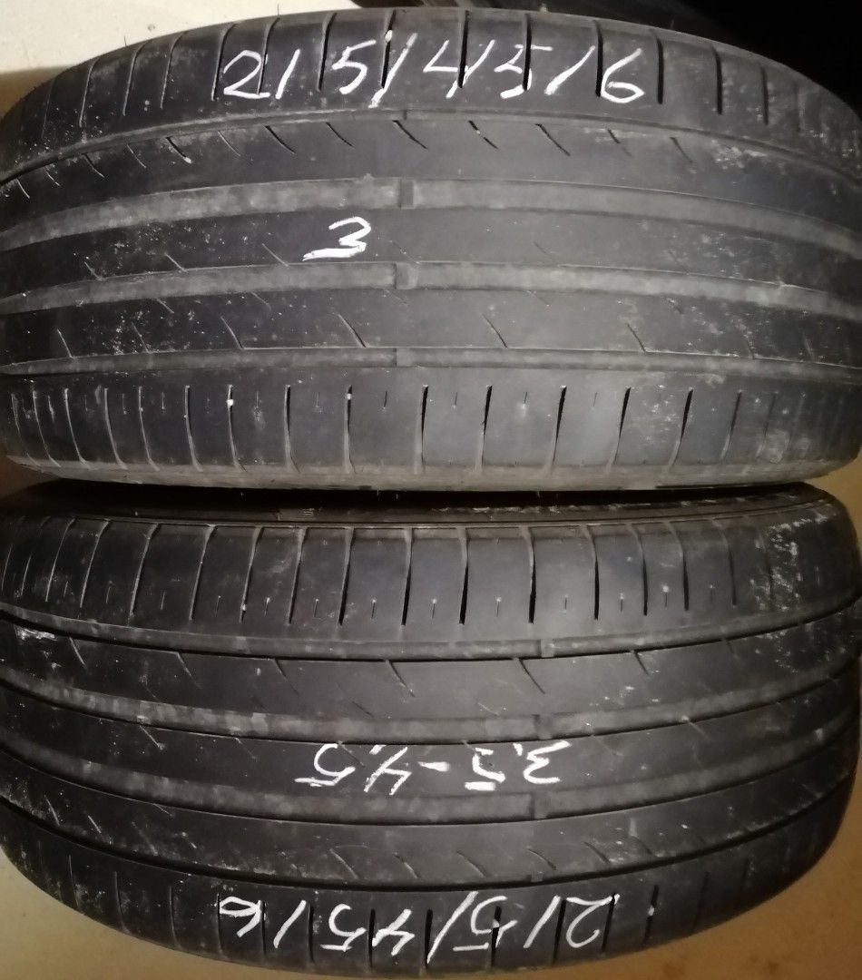 2kpl 215/45R16 kesärengasta,sis työt