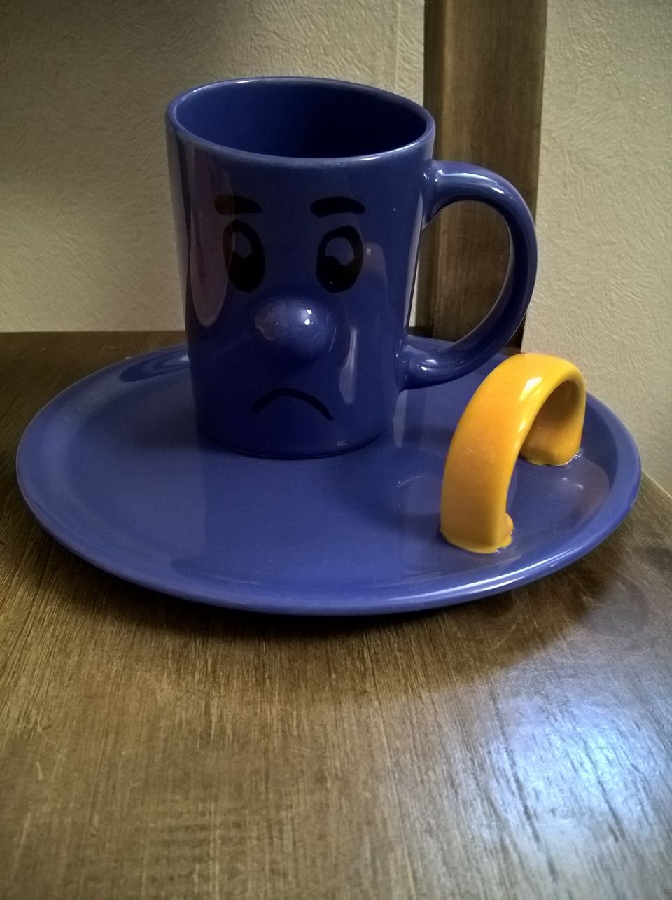 Retro, käyttämätön nenä aamiaissetti (sininen)