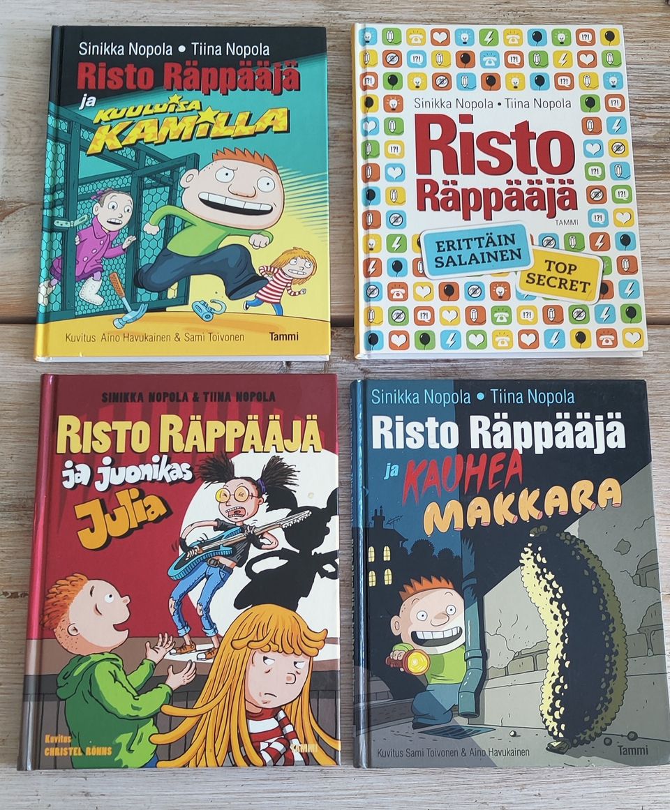 Risto Räppääjä kirjat 4kpl