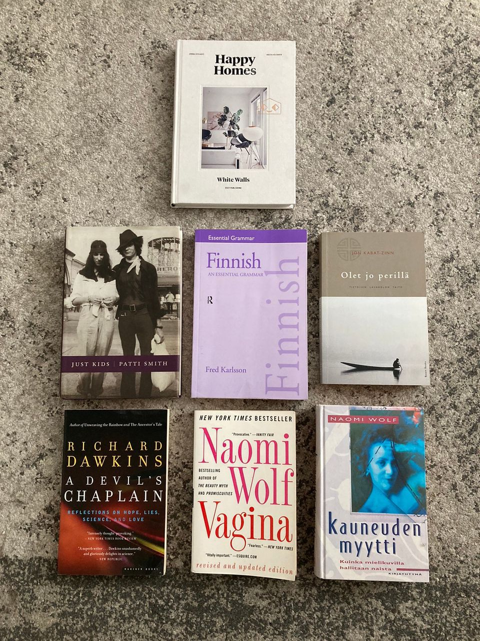 Kirjoja / books (Naomi Wolf, Patti Smith, Cozy)