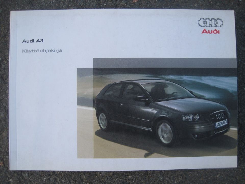 Audi A3 prefacelift 8P mk2 käyttö-ohjekirja Suomen-kielinen