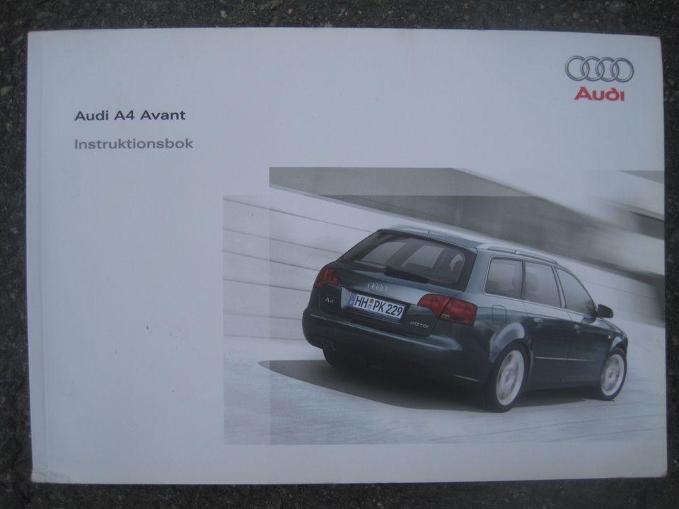 Audi A4 Avant B7 instruktionsbok Ruotsin-kielinen