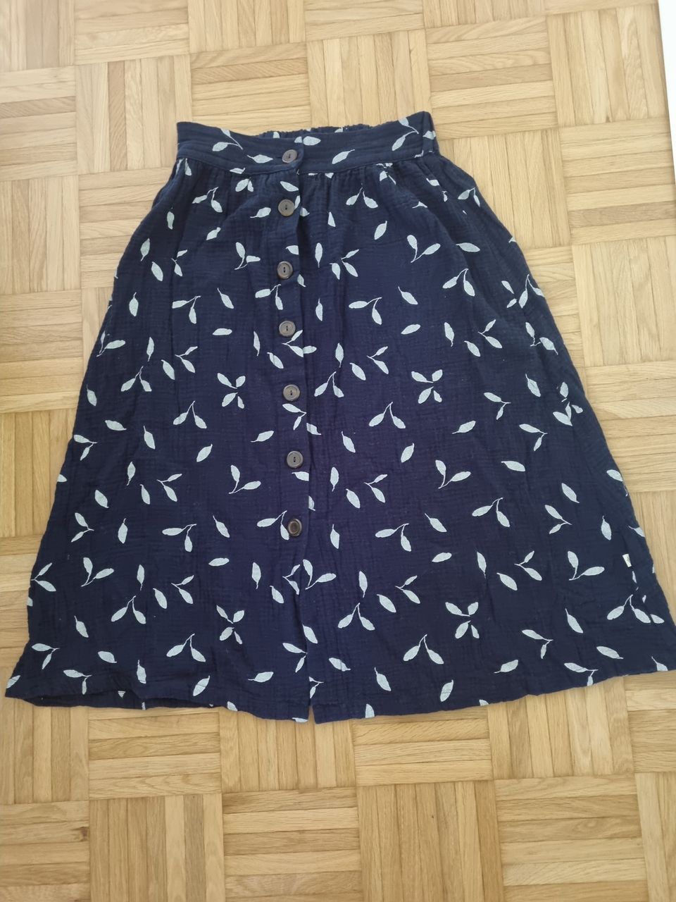 Kaiko Button Skirt, Indigo Wind, koko XS