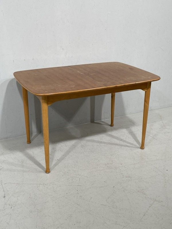 Vintage teak ruokapöytä 124x85 jatkettava