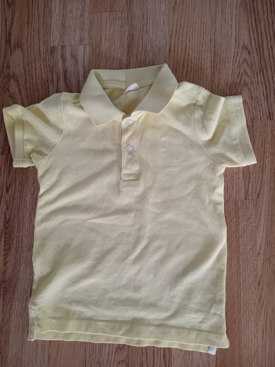 92 cm H&M vaaleankeltainen pikee T-paita