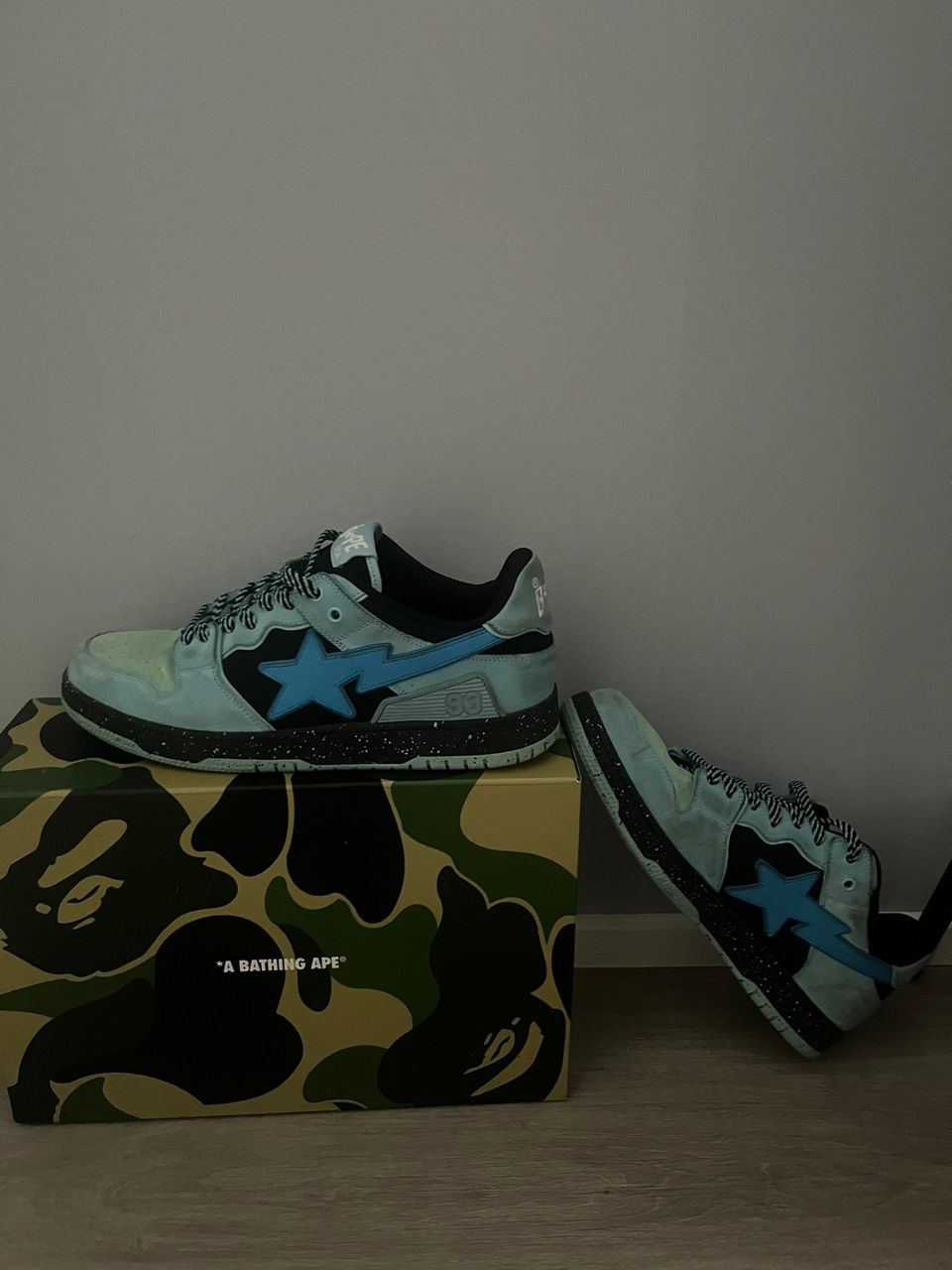 blue ska8 bape kengät