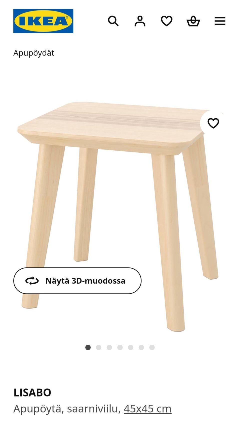 Ikea Lisabo pieni pöytä/ apupöytä