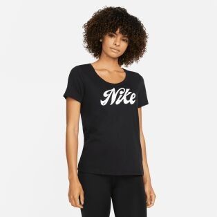 Nike W Nk Df Tee Script - naisten t-paita XS - S