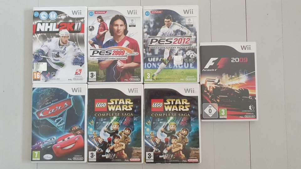 Wii pelejä 10€/kpl