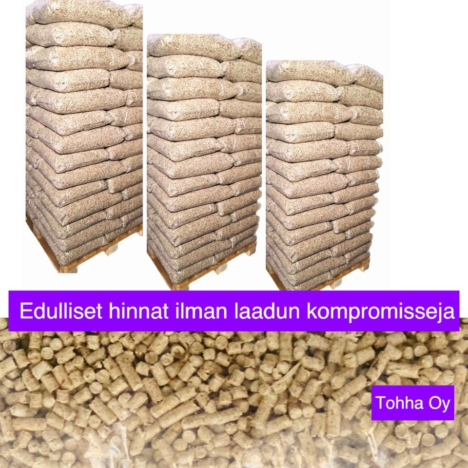 Puupelletti 15 kg. 3 LAVAA TARJOUS