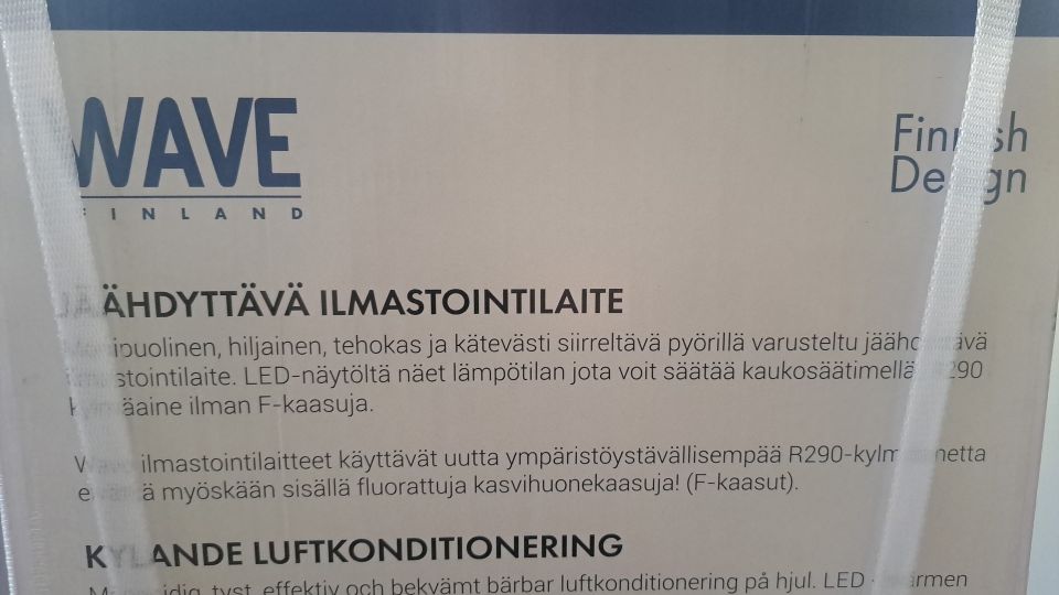 Jäähdyttävä ilmastointilaite kaukosäätimellä, liikuteltava, uusi