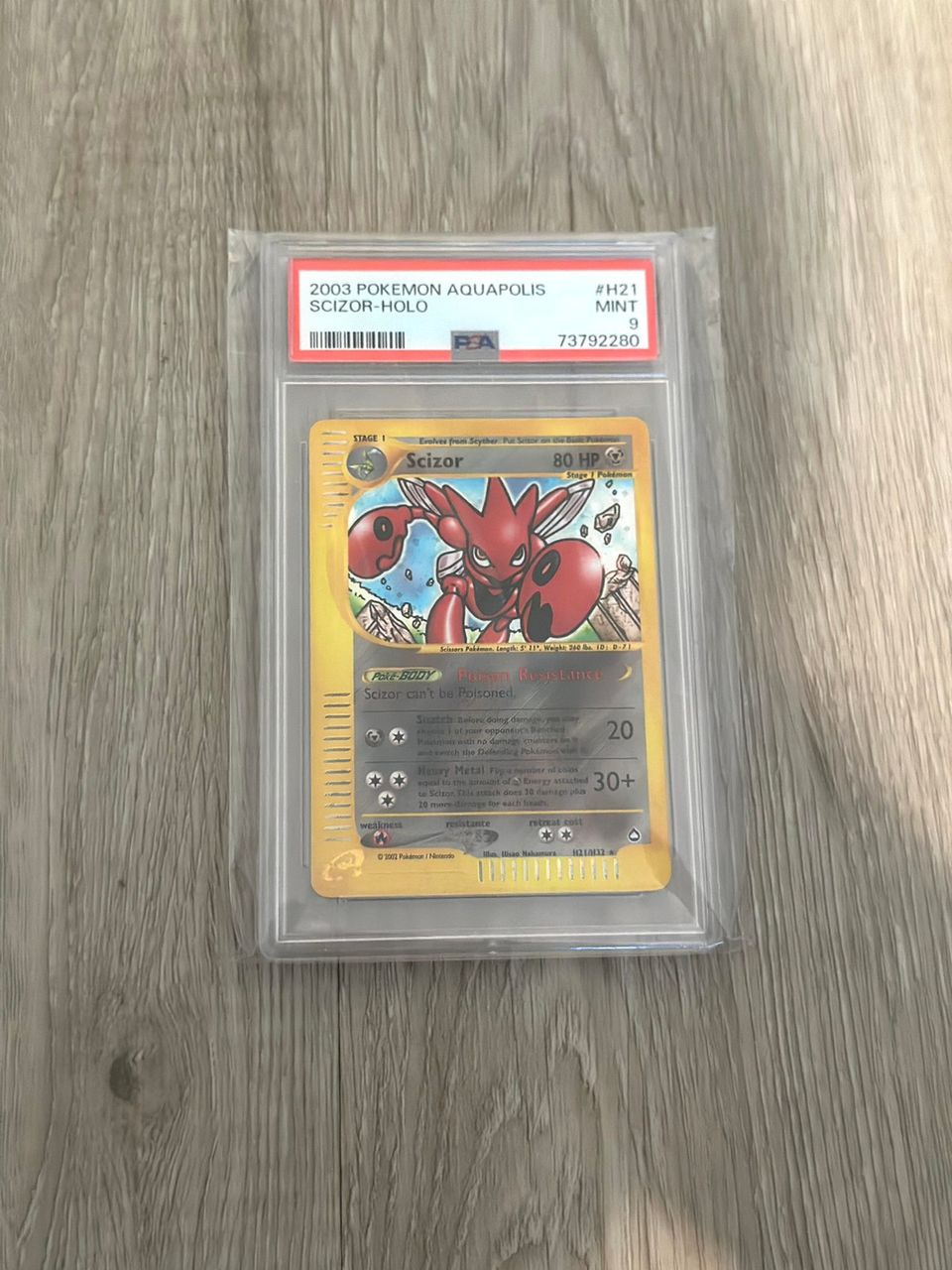 Scizor #H21 Pokemon Aquapolis PSA 9