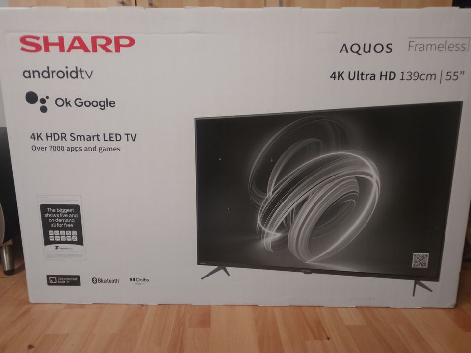 Sharp 55" 4K uhd anroid tv 55 (uusi)