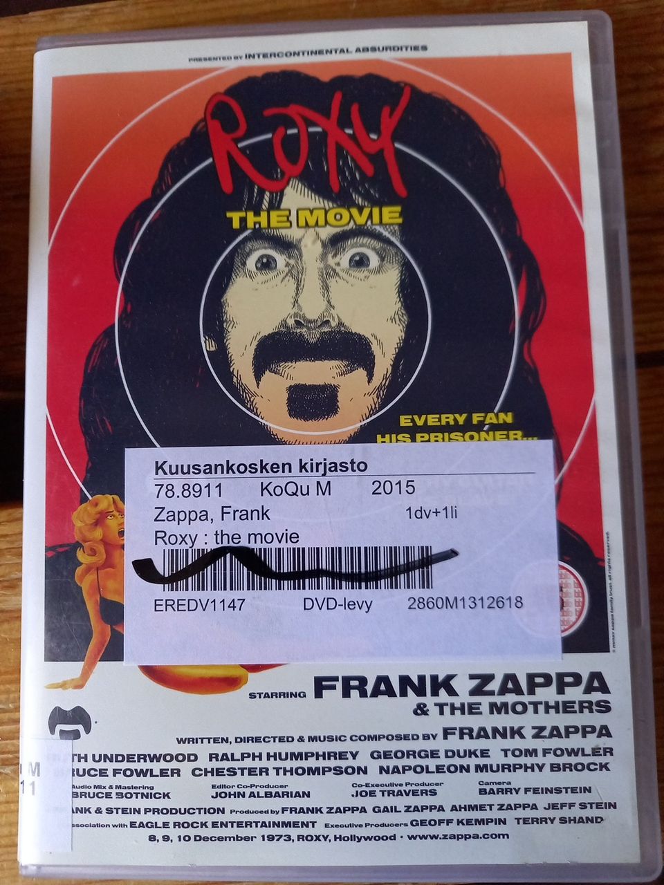 DVD: Frank Zappa : Roxy The Movie