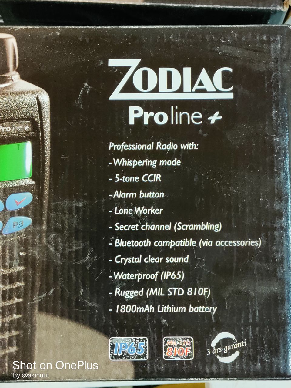 Zodiac proline+ radiopuhelimet ja laturit 3kpl