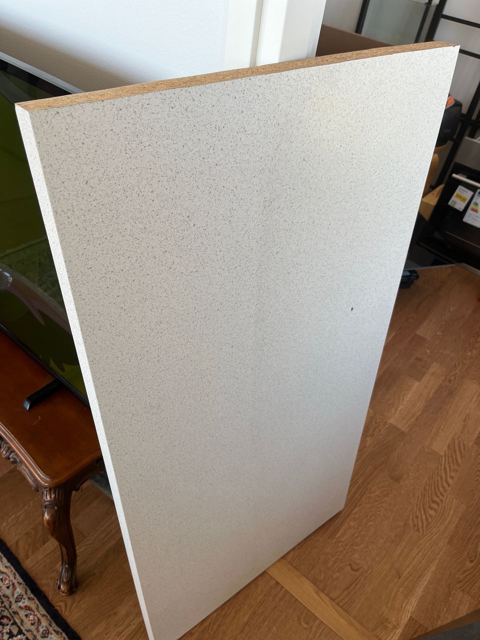 Ikea Säljan valkoinen kivikuvio laminaattityötaso