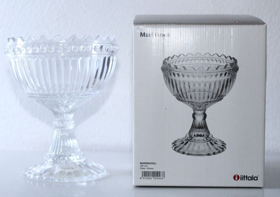 Mariskool Marimekko / Iittala, uusi paketissa käyttämätön kirkas 155mm