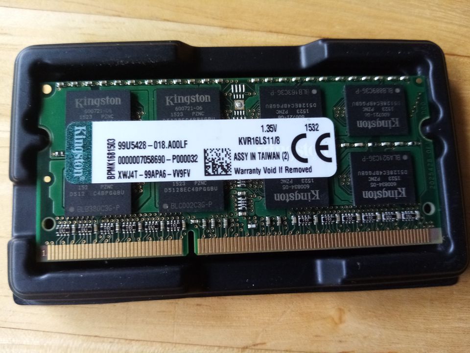 Kingston 8GB 1600MHz PC3 RAM- muisti