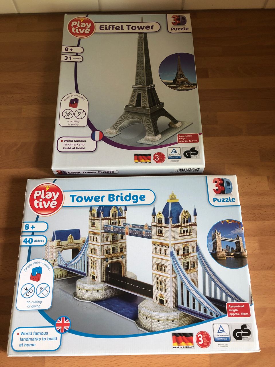 Palapelit 3D Eiffel ja Tower Bridge