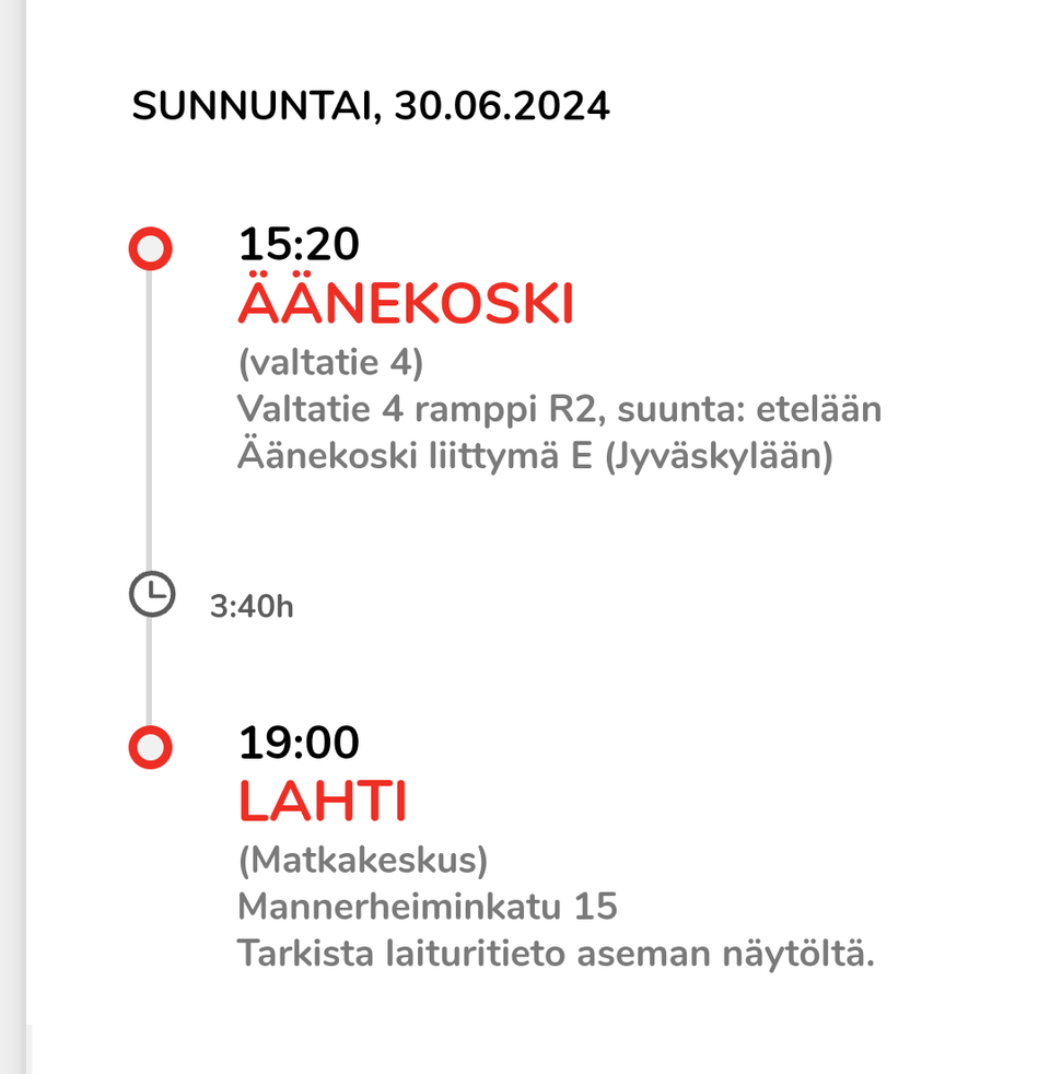 Onnibus su 30.6. Äänekoski-Lahti