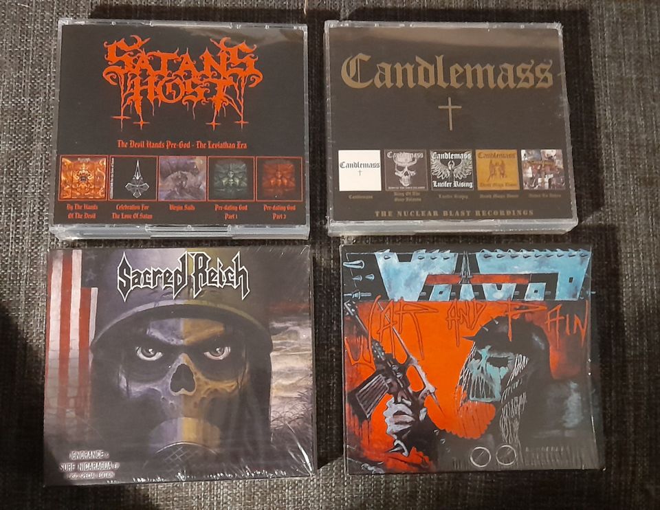 VOIVOD, SACRED REICH, SATANS HOST, CANDLEMASS cd boxit